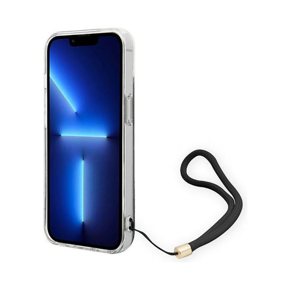 Coque iPhone 14 Plus Guess 4G Print Cord noire — visuel 3