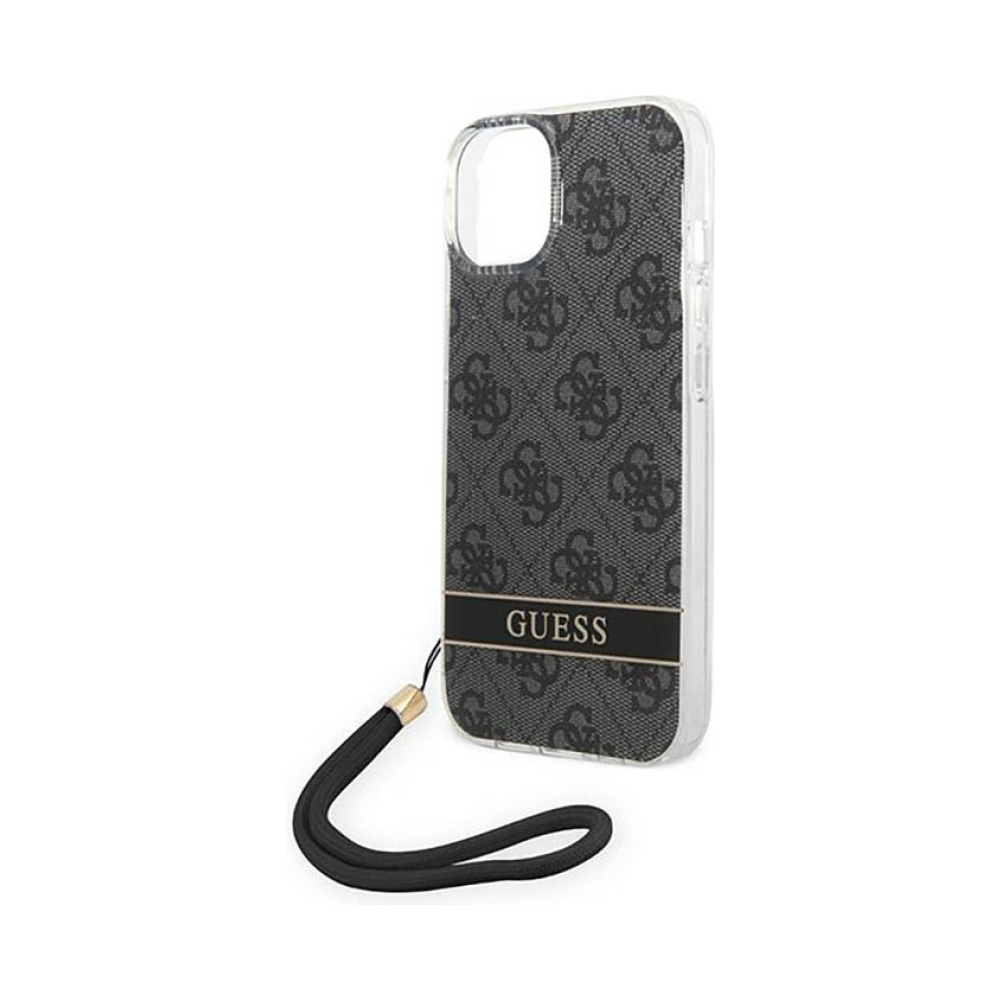 Coque iPhone 14 Plus Guess 4G Print Cord noire — visuel 4