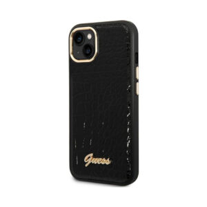 Coque iPhone 14 Plus Guess Croco Collection noire — visuel 2