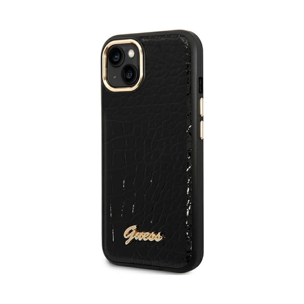 Coque iPhone 14 Plus Guess Croco Collection noire — visuel 2