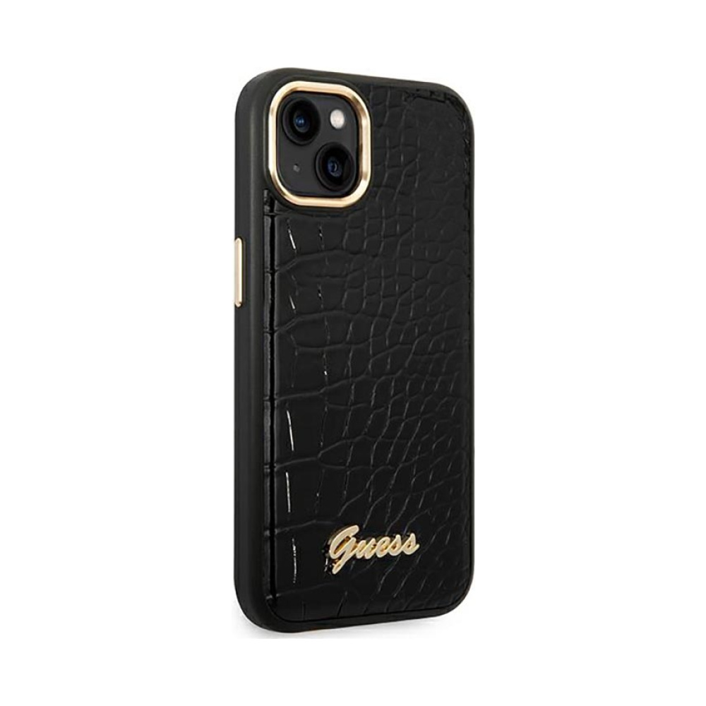 Coque iPhone 14 Plus Guess Croco Collection noire — visuel 4
