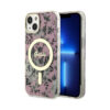 Coque iPhone 14 Plus Guess Flower MagSafe rose