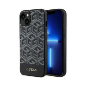 Coque iPhone 14 Plus Guess GCube Stripes MagSafe noire