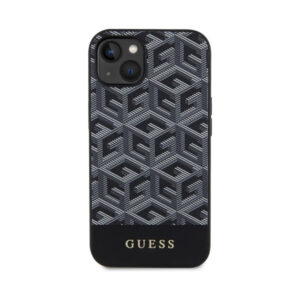 Coque iPhone 14 Plus Guess GCube Stripes MagSafe noire — visuel 3