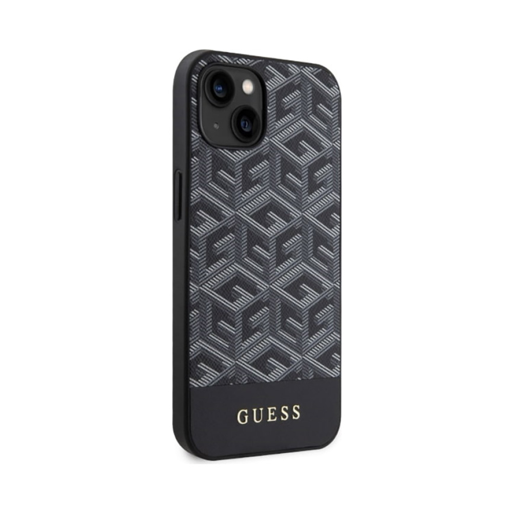 Coque iPhone 14 Plus Guess GCube Stripes MagSafe noire — visuel 4