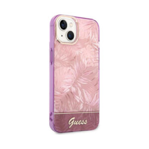 Coque iPhone 14 Plus Guess Jungle Case rose — visuel 4