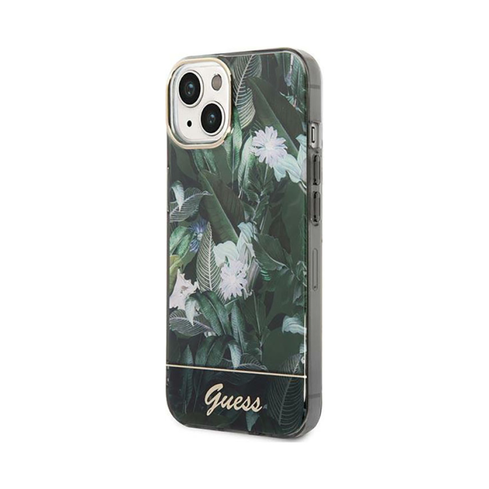 Coque iPhone 14 Plus Guess Jungle Case verte — visuel 2