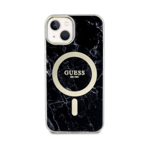 Coque iPhone 14 Plus Guess Marble MagSafe noire — visuel 3