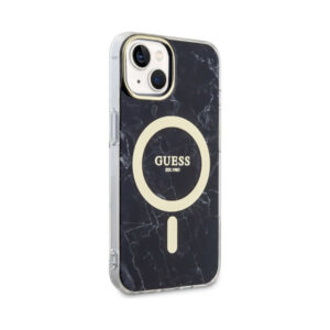Coque iPhone 14 Plus Guess Marble MagSafe noire — visuel 4