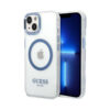 Coque iPhone 14 Plus Guess Metal Outline MagSafe transparente