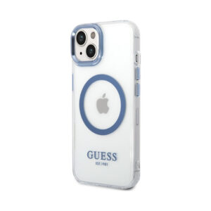 Coque iPhone 14 Plus Guess Metal Outline MagSafe transparente — visuel 2
