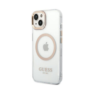 Coque iPhone 14 Plus Guess Metal Outline MagSafe transparente — visuel 2