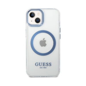 Coque iPhone 14 Plus Guess Metal Outline MagSafe transparente — visuel 3