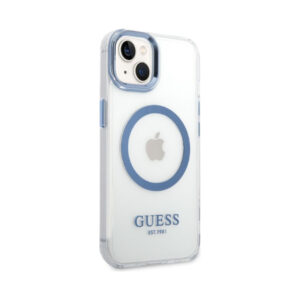 Coque iPhone 14 Plus Guess Metal Outline MagSafe transparente — visuel 4