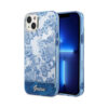 Coque iPhone 14 Plus Guess Porcelain Collection bleue