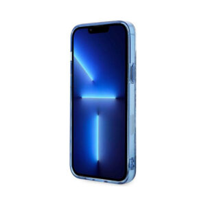 Coque iPhone 14 Plus Guess Porcelain Collection bleue — visuel 5