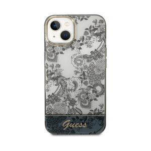 Coque iPhone 14 Plus Guess Porcelain Collection grise — visuel 3