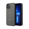 Coque iPhone 14 Plus Guess Saffiano Triangle Logo Case argentée