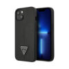 Coque iPhone 14 Plus Guess Saffiano Triangle Logo Case noire