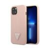 Coque iPhone 14 Plus Guess Saffiano Triangle Logo Case rose