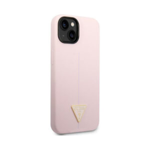 Coque iPhone 14 Plus Guess Silicone Triangle Logo violette — visuel 4