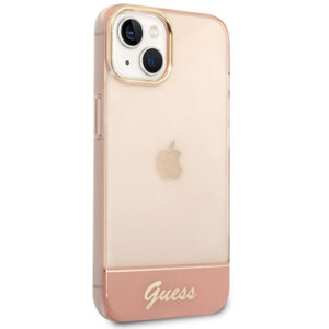 Coque iPhone 14 Plus Guess Translucent rose — visuel 4