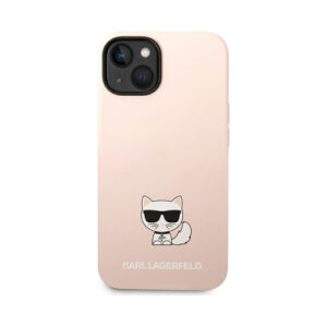 Coque iPhone 14 Plus Karl Lagerfeld Choupette Body rose pâle — visuel 3