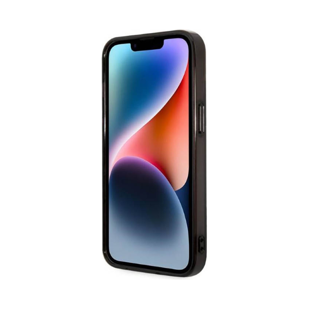 Coque iPhone 14 Plus Karl Lagerfeld Gradient Ikonik Karl & Choupette noire — visuel 5