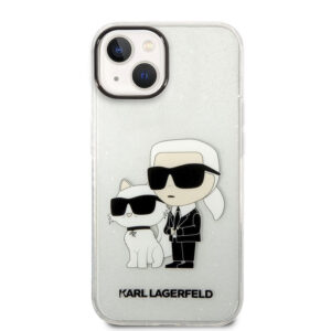 Coque iPhone 14 Plus Karl Lagerfeld IML Glitter NFT Karl & Choupette transparente — visuel 2