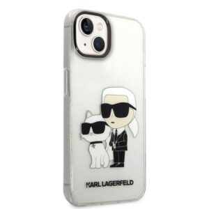 Coque iPhone 14 Plus Karl Lagerfeld IML Glitter NFT Karl & Choupette transparente — visuel 3
