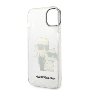 Coque iPhone 14 Plus Karl Lagerfeld IML Glitter NFT Karl & Choupette transparente — visuel 5