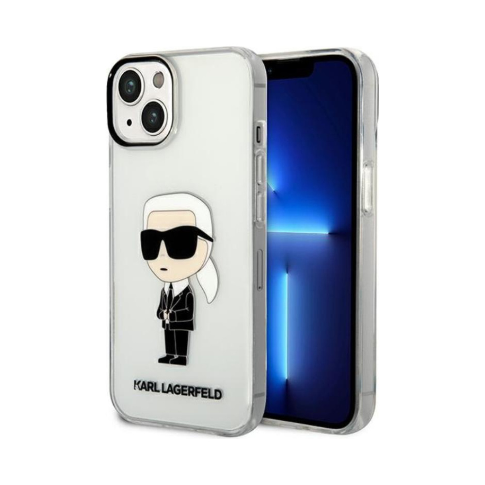 Coque iPhone 14 Plus Karl Lagerfeld IML NFT Ikonik transparente