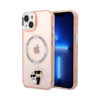 Coque iPhone 14 Plus Karl Lagerfeld IML NFT Karl & Choupette MagSafe rose