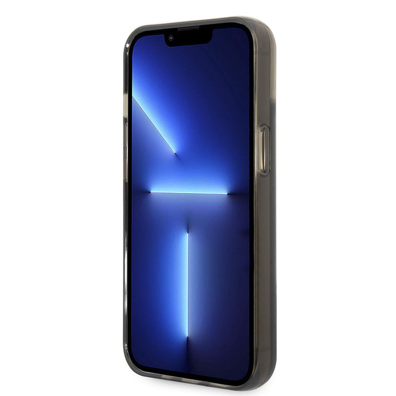 Coque iPhone 14 Plus Karl Lagerfeld Liquid Glitter Translucent Elongated Logo Case noire — visuel 4