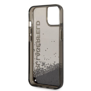 Coque iPhone 14 Plus Karl Lagerfeld Liquid Glitter Translucent Elongated Logo Case noire — visuel 5