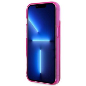 Coque iPhone 14 Plus Karl Lagerfeld Liquid Glitter Translucent Elongated Logo Case rose — visuel 5