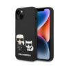 Coque iPhone 14 Plus Karl Lagerfeld Liquid Silicone Karl & Choupette MagSafe noire