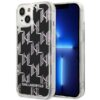 Coque iPhone 14 Plus Karl Lagerfeld Monogram Liquid Glitter noire
