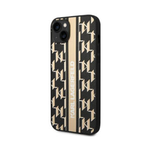 Coque iPhone 14 Plus Karl Lagerfeld Monogram Stripe brune — visuel 2