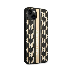 Coque iPhone 14 Plus Karl Lagerfeld Monogram Stripe brune — visuel 4
