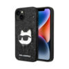Coque iPhone 14 Plus Karl Lagerfeld NFT Glitter Choupette Patch noire