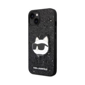 Coque iPhone 14 Plus Karl Lagerfeld NFT Glitter Choupette Patch noire — visuel 2