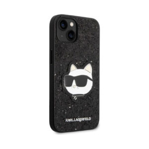 Coque iPhone 14 Plus Karl Lagerfeld NFT Glitter Choupette Patch noire — visuel 4