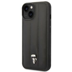 Coque iPhone 14 Plus Karl Lagerfeld Quilted Puffy Ikonik Pin Case noire — visuel 2