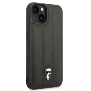 Coque iPhone 14 Plus Karl Lagerfeld Quilted Puffy Ikonik Pin Case noire — visuel 4