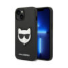 Coque iPhone 14 Plus Karl Lagerfeld Saffiano Choupette Head Patch Case noire