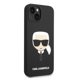Coque iPhone 14 Plus Karl Lagerfeld Silicone Ikonik Karl's Head MagSafe noire — visuel 3