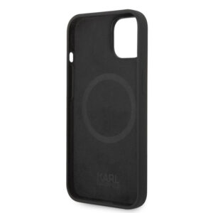 Coque iPhone 14 Plus Karl Lagerfeld Silicone Ikonik Karl's Head MagSafe noire — visuel 5