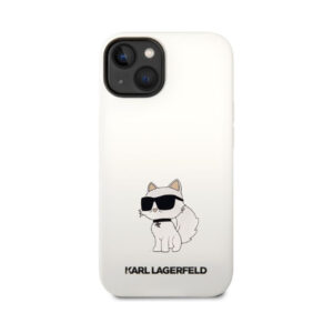 Coque iPhone 14 Plus Karl Lagerfeld Silicone NFT Choupette blanche — visuel 3