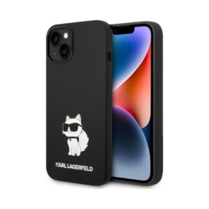 Coque iPhone 14 Plus Karl Lagerfeld Silicone NFT Choupette noire